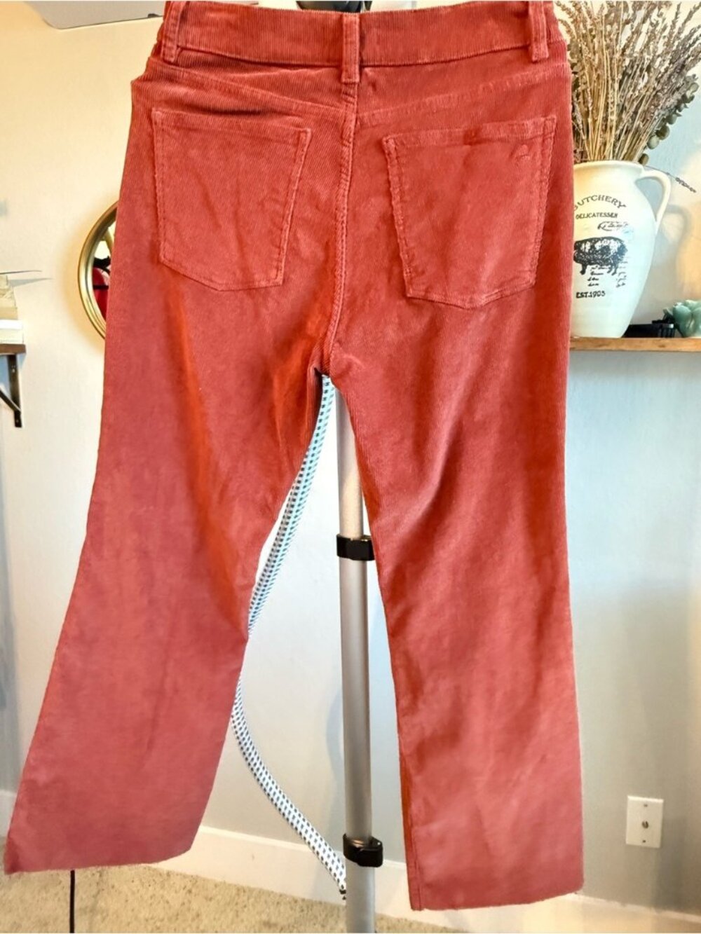 DL1961 Bridget Boot Corduroy Pants Rust Size 29 NWOT High Rise Sustainable - Picture 3 of 11